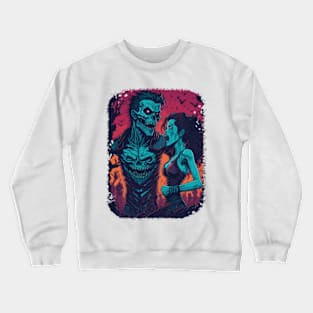 Desperate Struggle - Halloween Zombie Attack Crewneck Sweatshirt